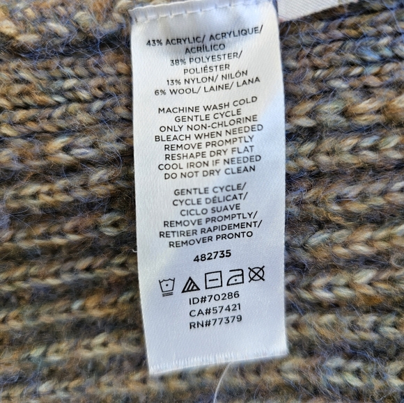 Ann Taylor Wool Blend Oversized Cowlneck Sweater,  Size M - Picture 8 of 9